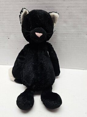 Jellycat Lovey Bashful Black Kitten Cat Medium Animal Rare Retired